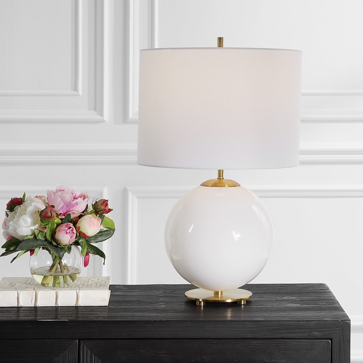 Picture of 212 Main 24 x 10 x 14 in. Table Lamp&#44; White &amp; Gold
