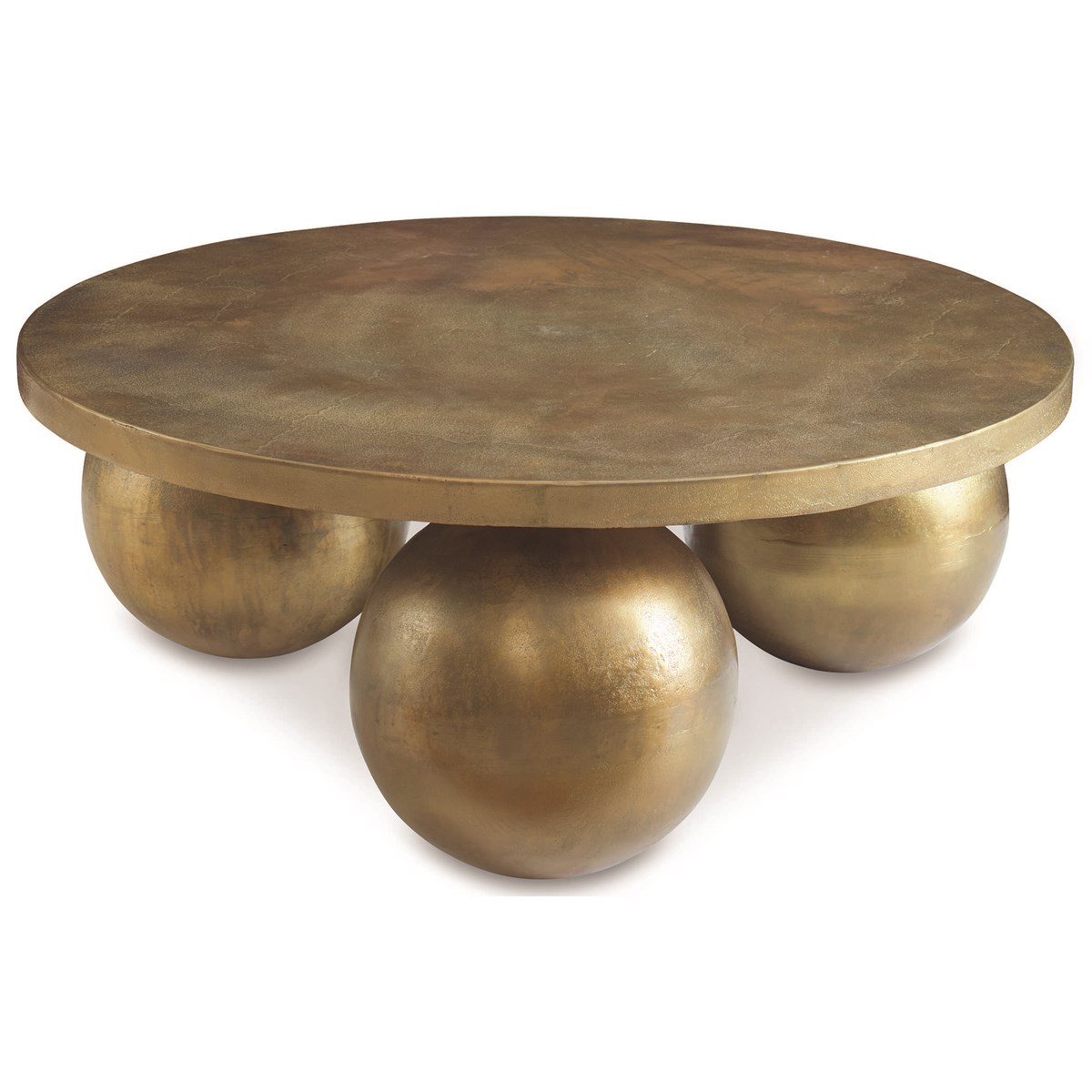 26000 Triplet Antique Brass Coffee Table -  Uttermost