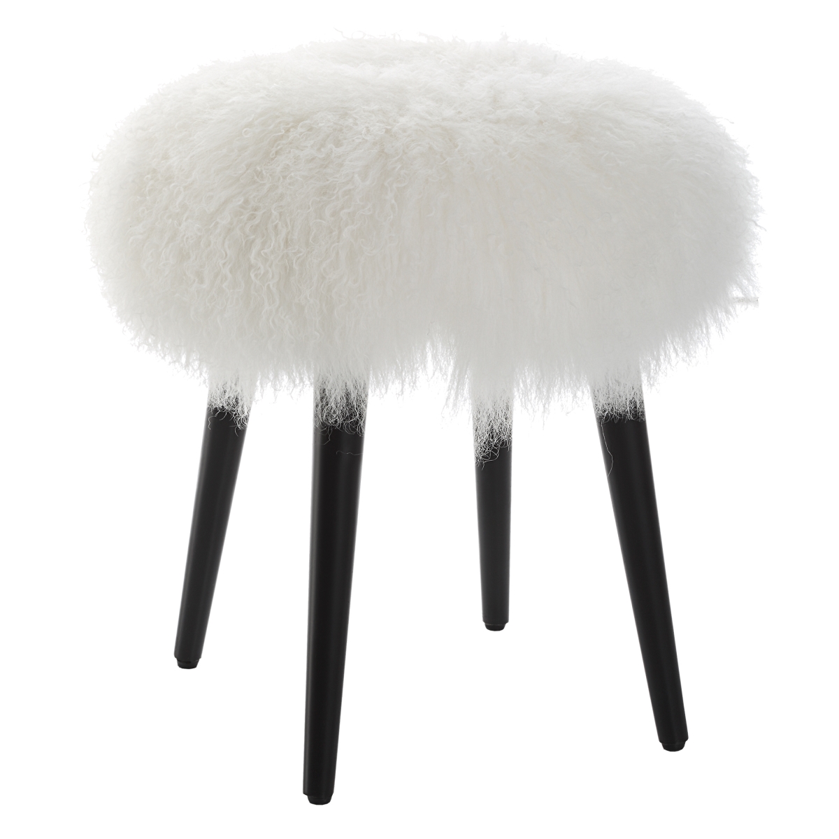 Picture of Uttermost 23830 18.5 x 17 x 17 in. Wooly Sheepskin Accent Stool
