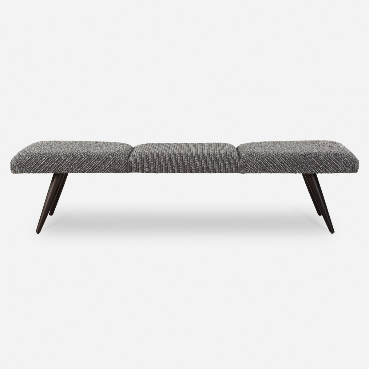 Picture of Uttermost 23849 Bowtie Fabric Bench&#44; Charcoal