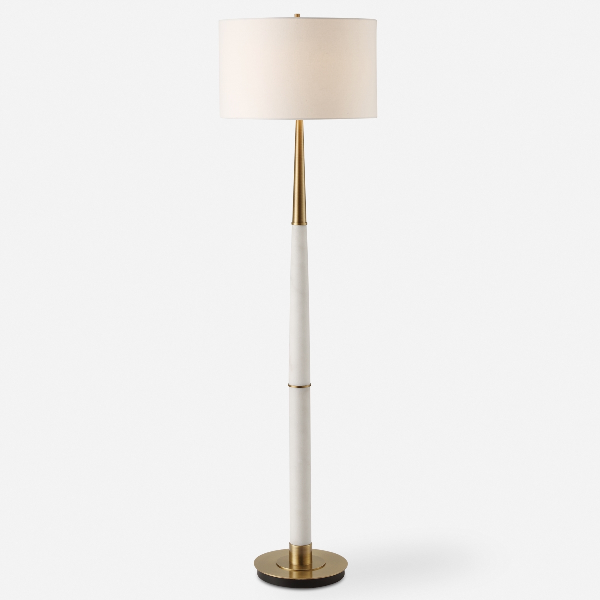 30374 Faro Marble Floor Lamp, White -  Uttermost, UTRMST7817