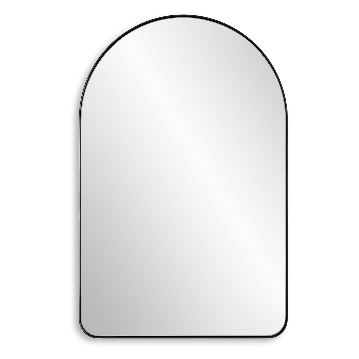 W00604 22 x 34 x 1 in. Arch Top Satin Black Mirror