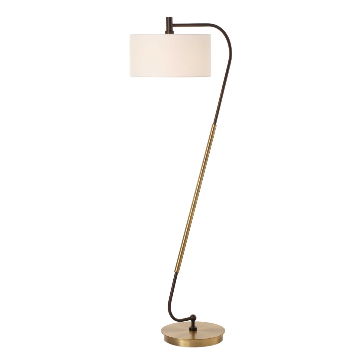 30476 Irwin Curved Brass Floor Lamp