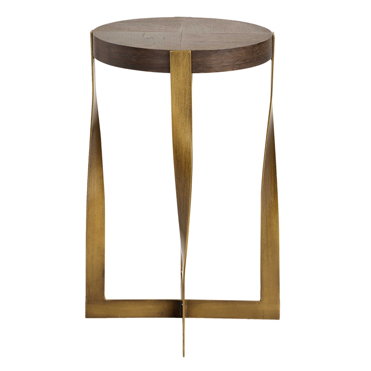 Drayden Dark Chocolate And Brass Accent Table