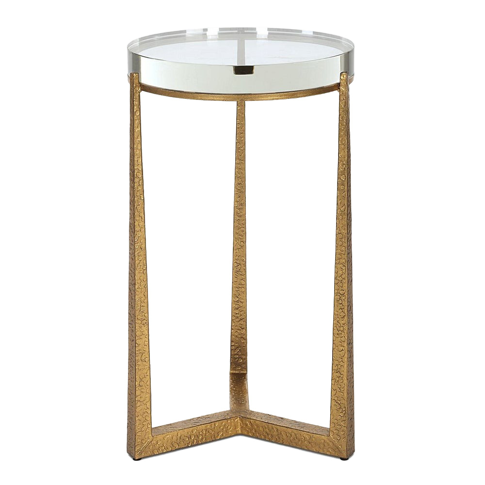 50091 Midas Accent Table, Antique Gold