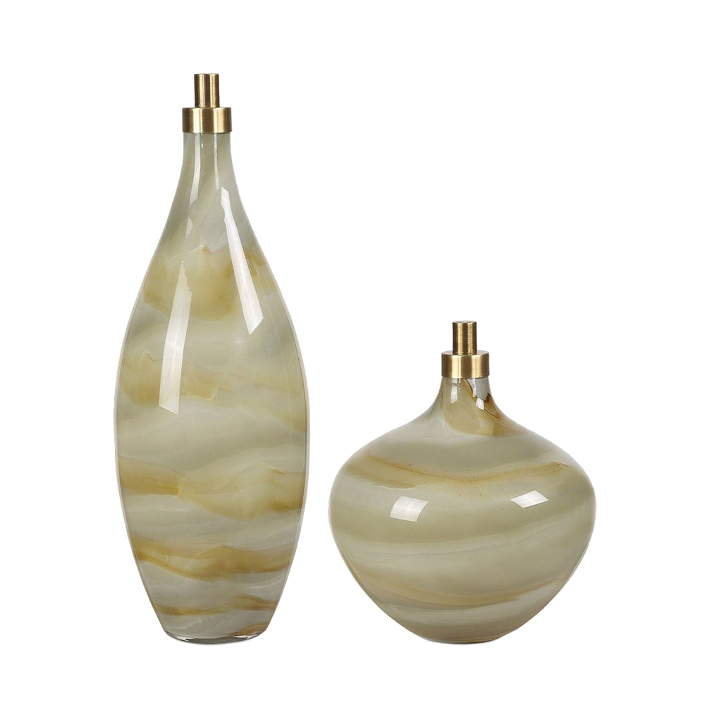 Picture of Uttermost 18223 Cascade Glass Bottles - Set of 2