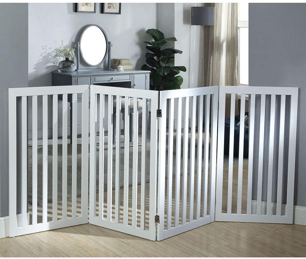 Picture of UniPaws UH5025 36 in. High Pet Gate 4 Panels -  White