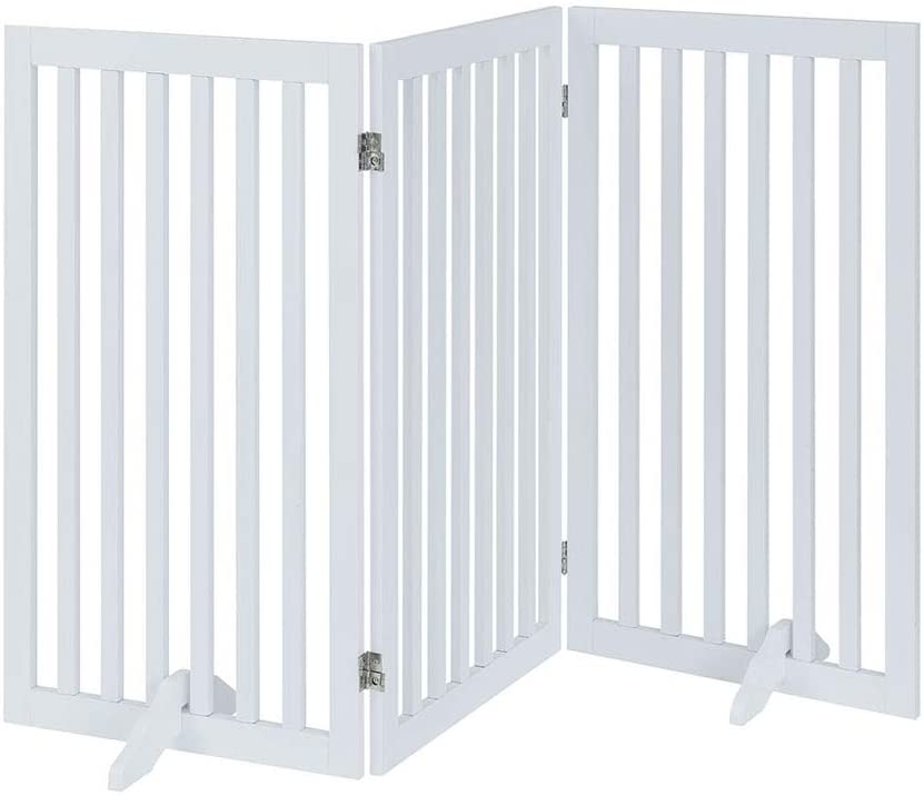 Picture of UniPaws UH5024 36 in. High Pet Gate 3 Panels&#44; White