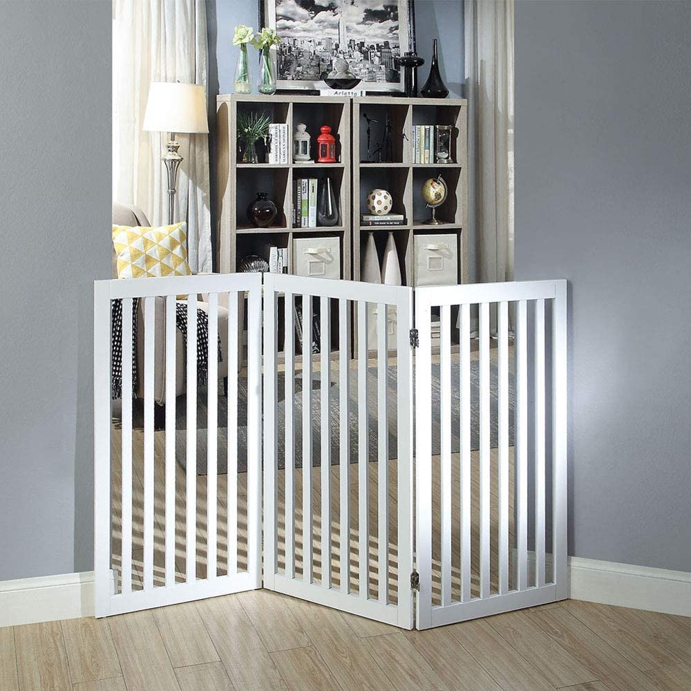 Picture of UniPaws UH5024 36 in. High Pet Gate 3 Panels -  White