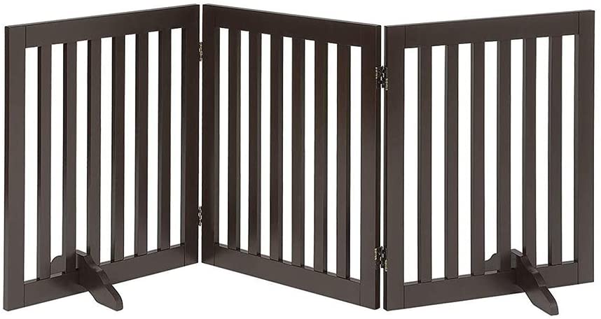Picture of beeNbkks EV1000 24 in. High Pet Gate 3 Panels&#44; Espresso