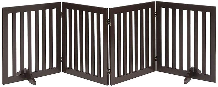Picture of beeNbkks EV1001 24 in. High Pet Gate 4 Panels&#44; Espresso