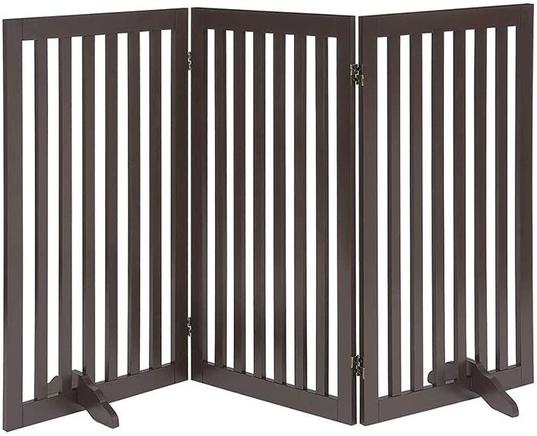 Picture of beeNbkks EV1002 36 in. High Pet Gate 3 Panels&#44; Espresso