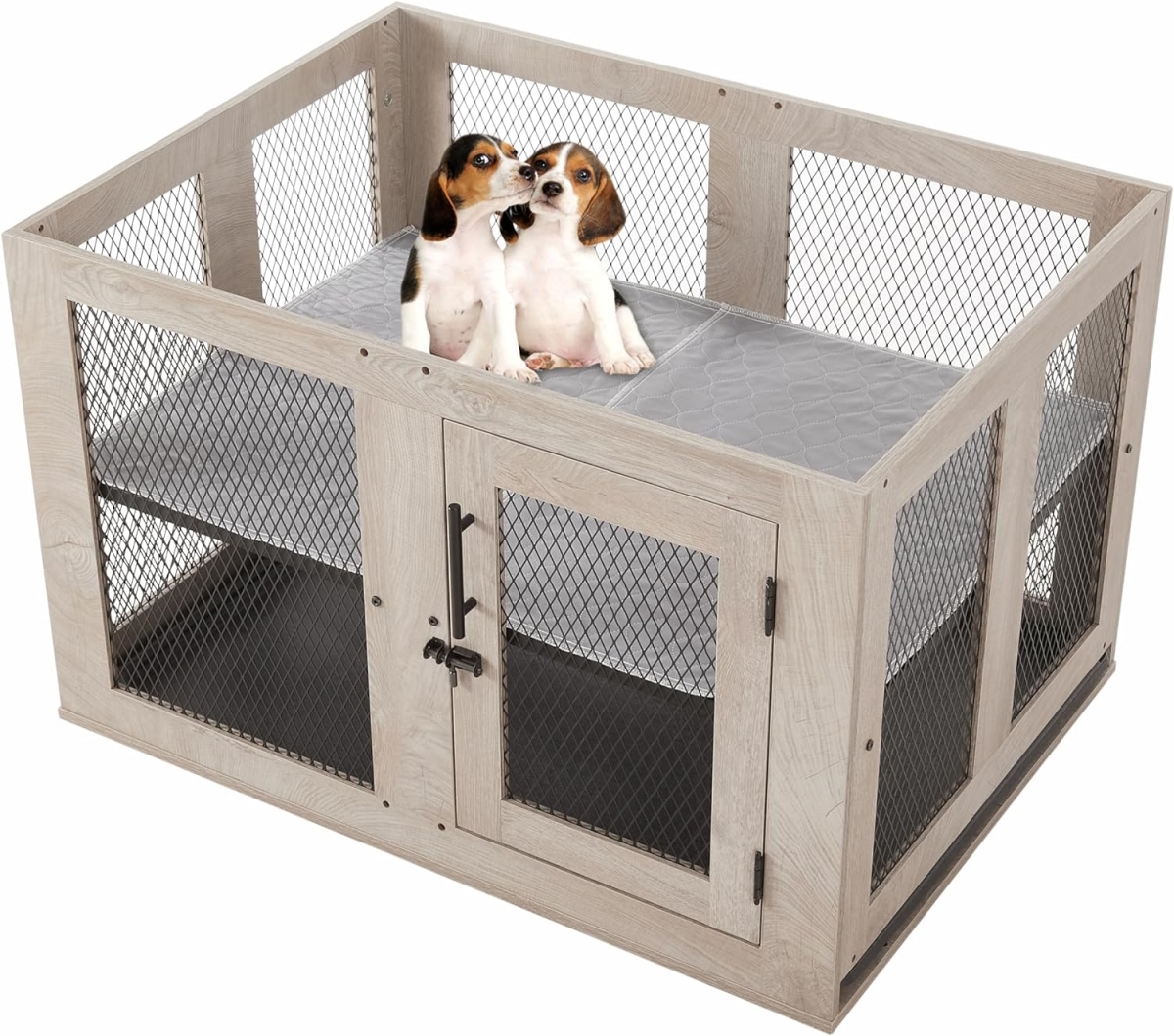 Picture of Unipaws UH5208 Puppy Playpen with Adjustable Floor Grid