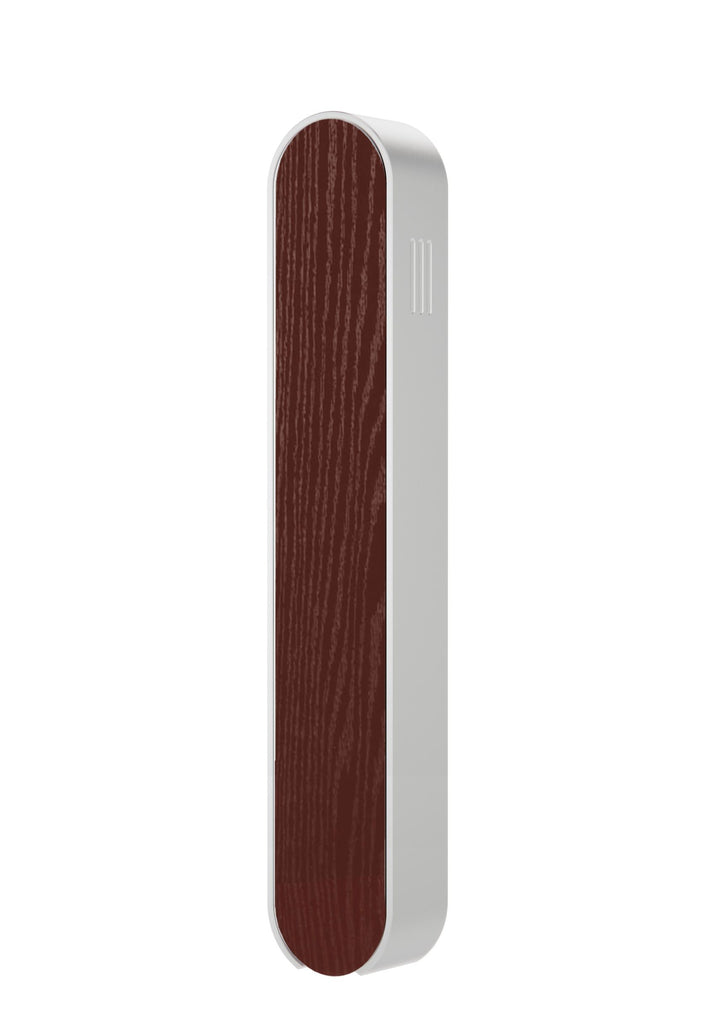 Picture of Uvtuvo Modern Judaica 1005BRWS Mezuzah & Silver Base & Brown Wood Cover
