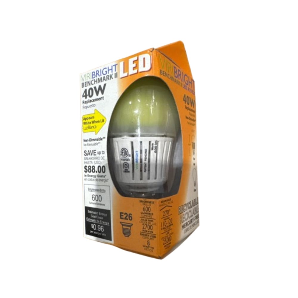 40-Watt EQ A19 E26 Non-Dim 600lm LED Light Bulb (1 Bulb)