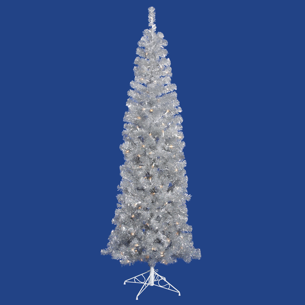 Picture of Vickerman B163746LED Silver Dura-Lit Christmas Tree with Warm White LED Lights&#44; 4.5 ft. x 20 in.