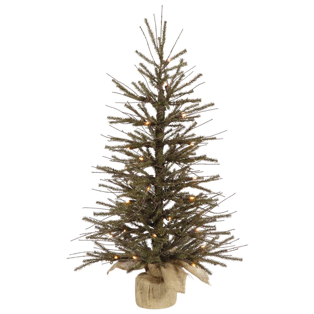 Vienna Twig Dura-Lit Tabletop Tree with LED Warm White Lights, 48 x 23 in.