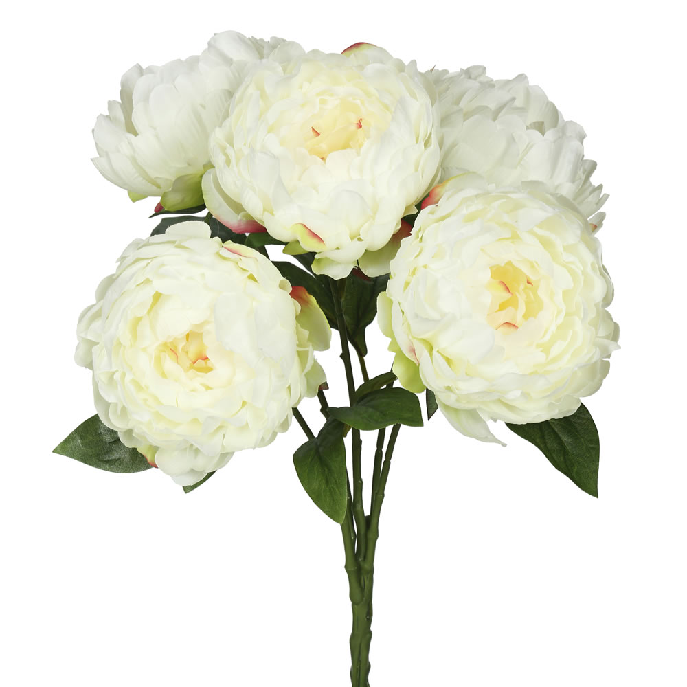 Picture of Vickerman FA174702 Peony Bunch X5-Cream Floral Bush