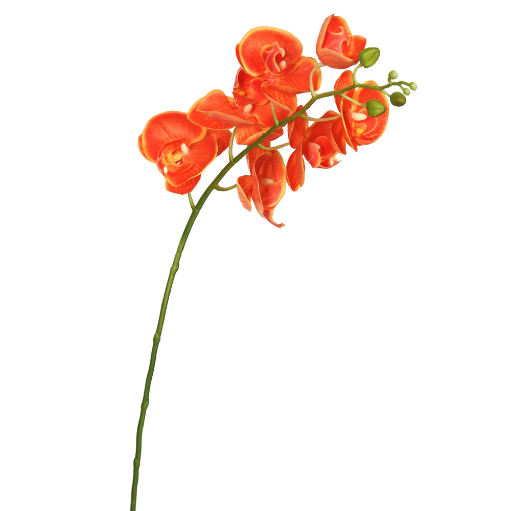 Picture of Vickerman FA172203 Real Touch Orchid-7 Heads Floral Stem&#44; Orange
