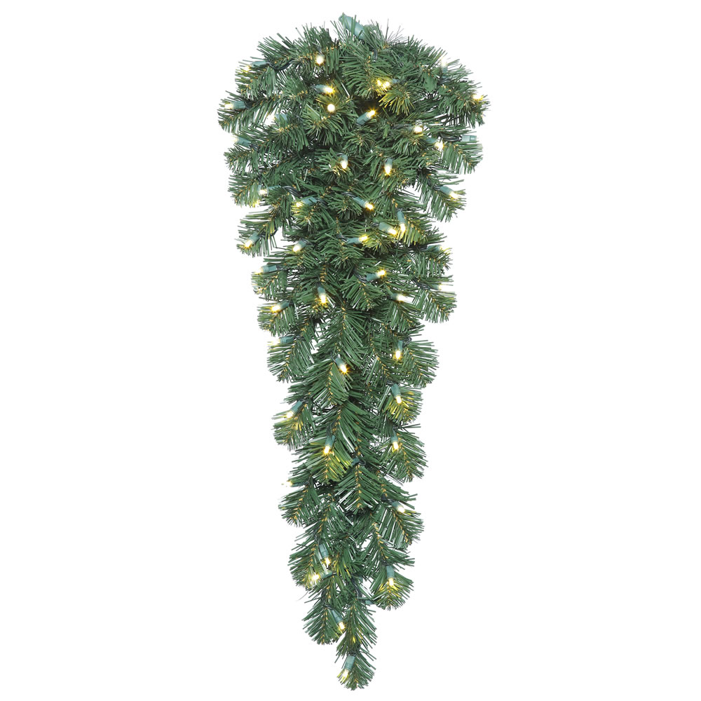 Oregon Fir Teardrop with Warm White LED Lights - 36 in.