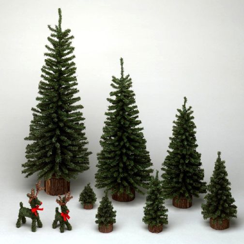Mini Pine Wood Base Tabletop Tree, 18 in.