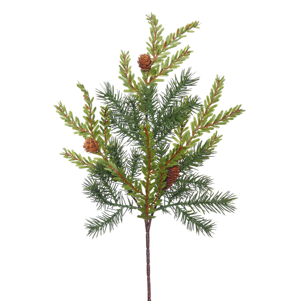 Hemlock-Angel Pine with Cones Spray - 18 in.