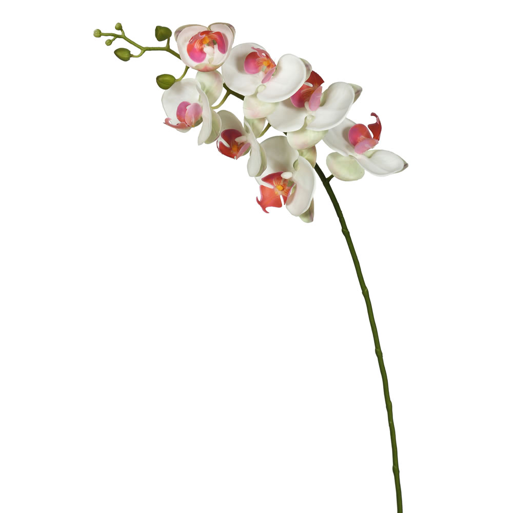 Picture of Vickerman FA172201 Real Touch Orchid-7 Heads Floral Stem&#44; White