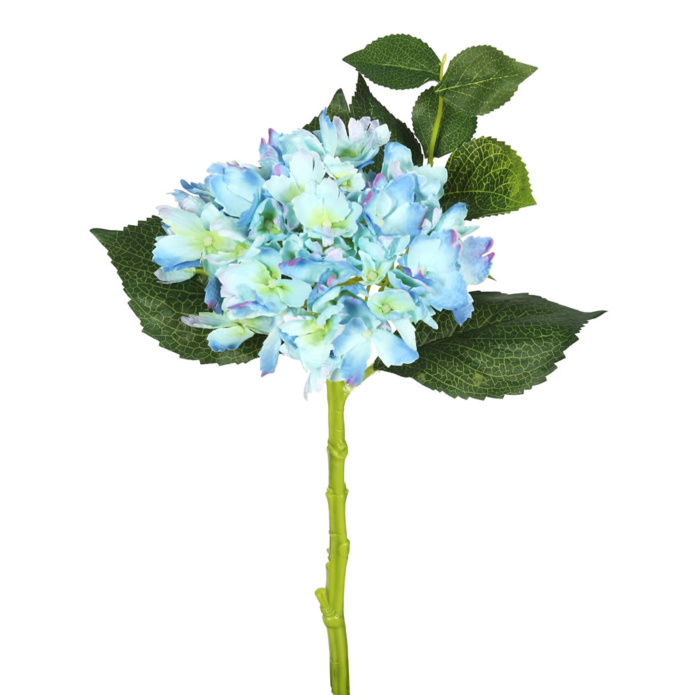 Picture of Vickerman FA173703 Short Hydrangea X2 Floral Stem  Blue 