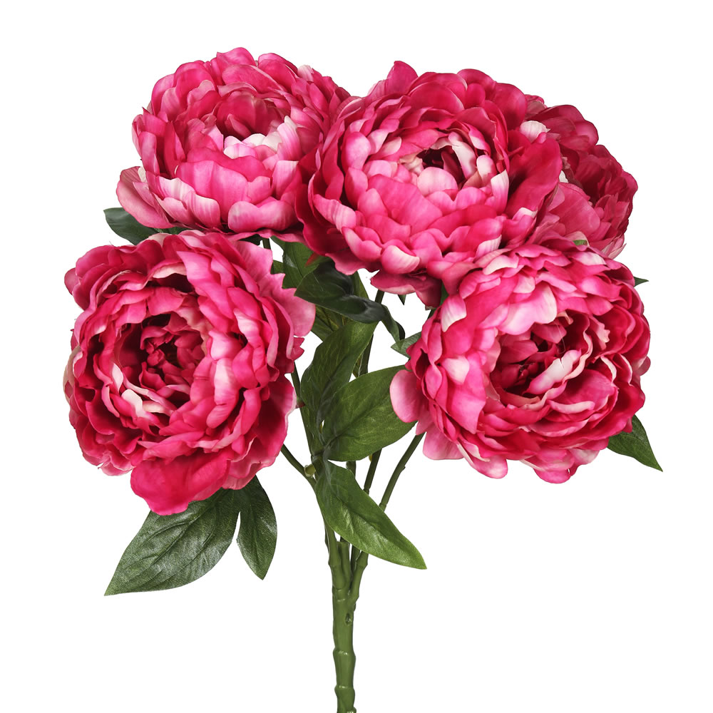 Picture of Vickerman FA174701 Peony Bunch X5-Hot Pink Floral Bush
