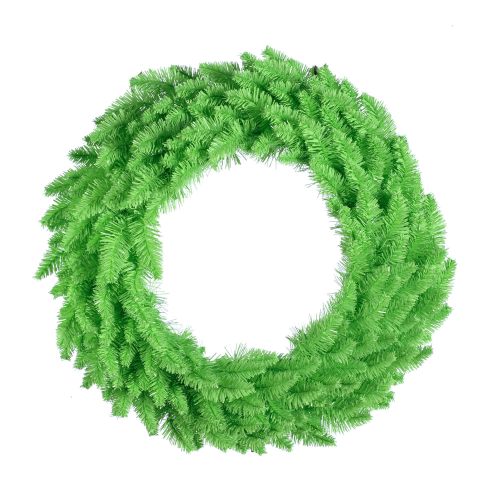 Lime Dural-Lit Wreath with Lime LED Lights, 30 in.