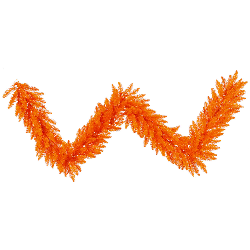Orange Fir Garland, 9 ft. x 14 in.