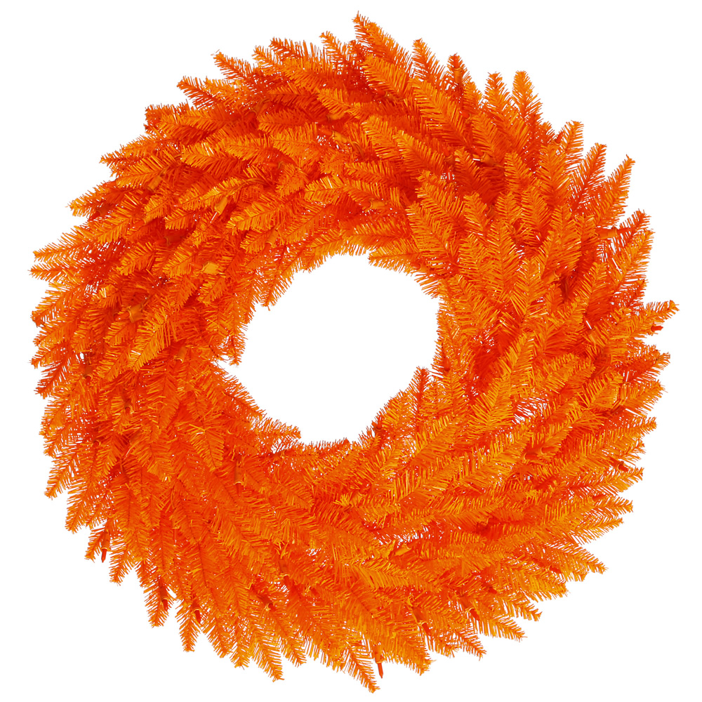 Orange Fir Wreath, 24 in.