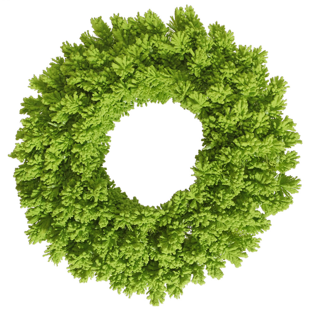 Flocked Lime Fir Wreath - 24 in.