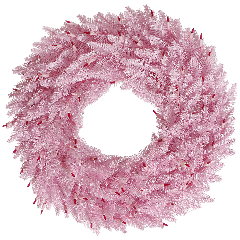 Pink Fir Wreath, 24 in.
