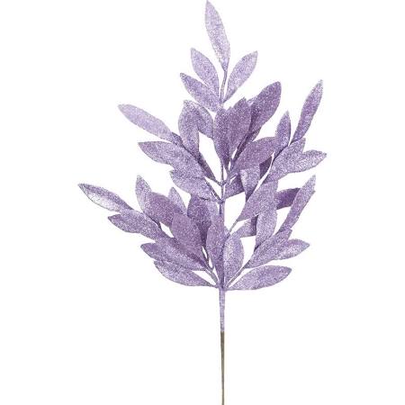 Mauve Soap Plant Glitter Leaf Spray - 22 in. - 6 per Bag