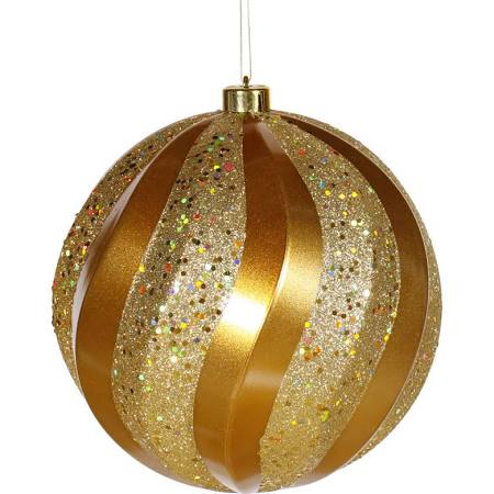 Sand Gold Matte-Glitter Diamond Ornament - 5.7 in.