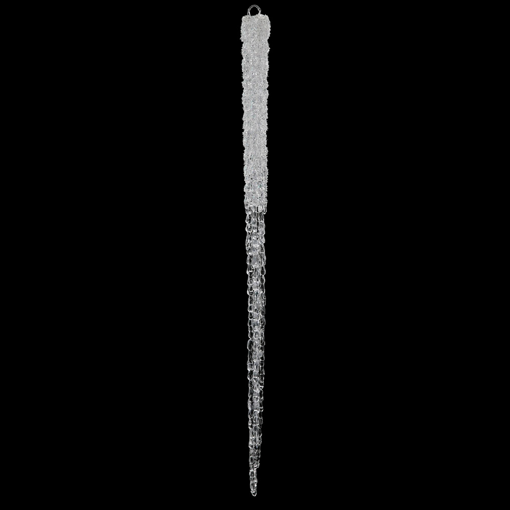 Clear Glitter Icicle Ornament - 36 in.