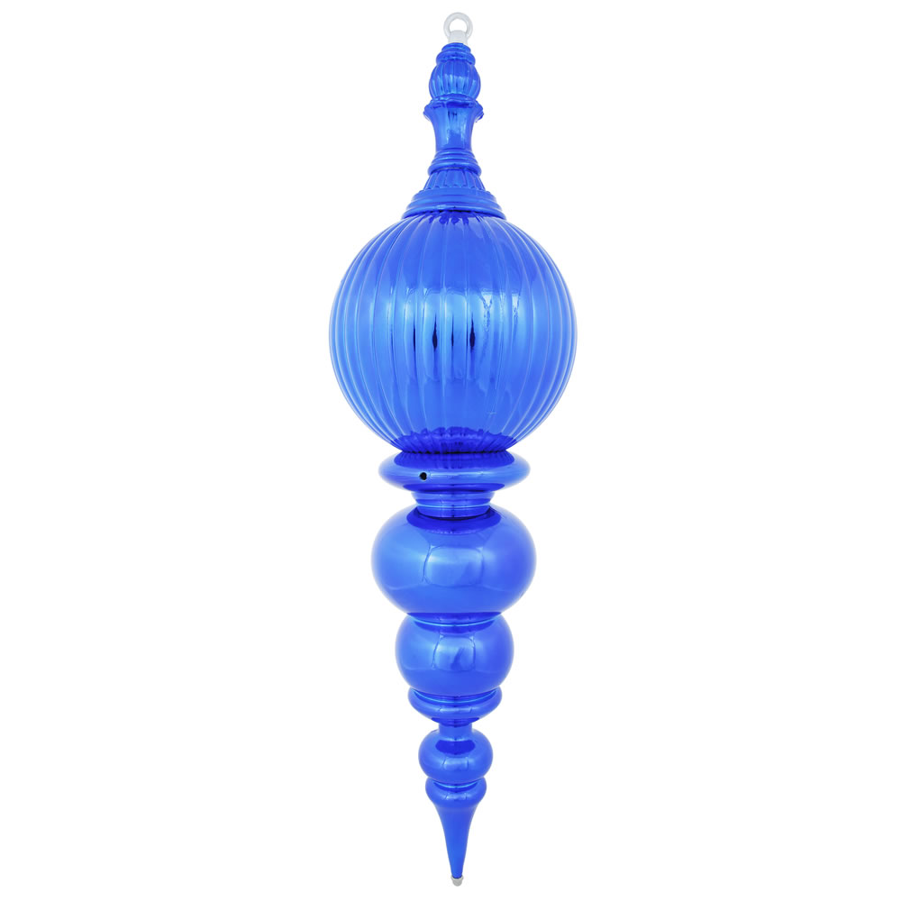 Blue Shiny Finial Ornament - 28 in.