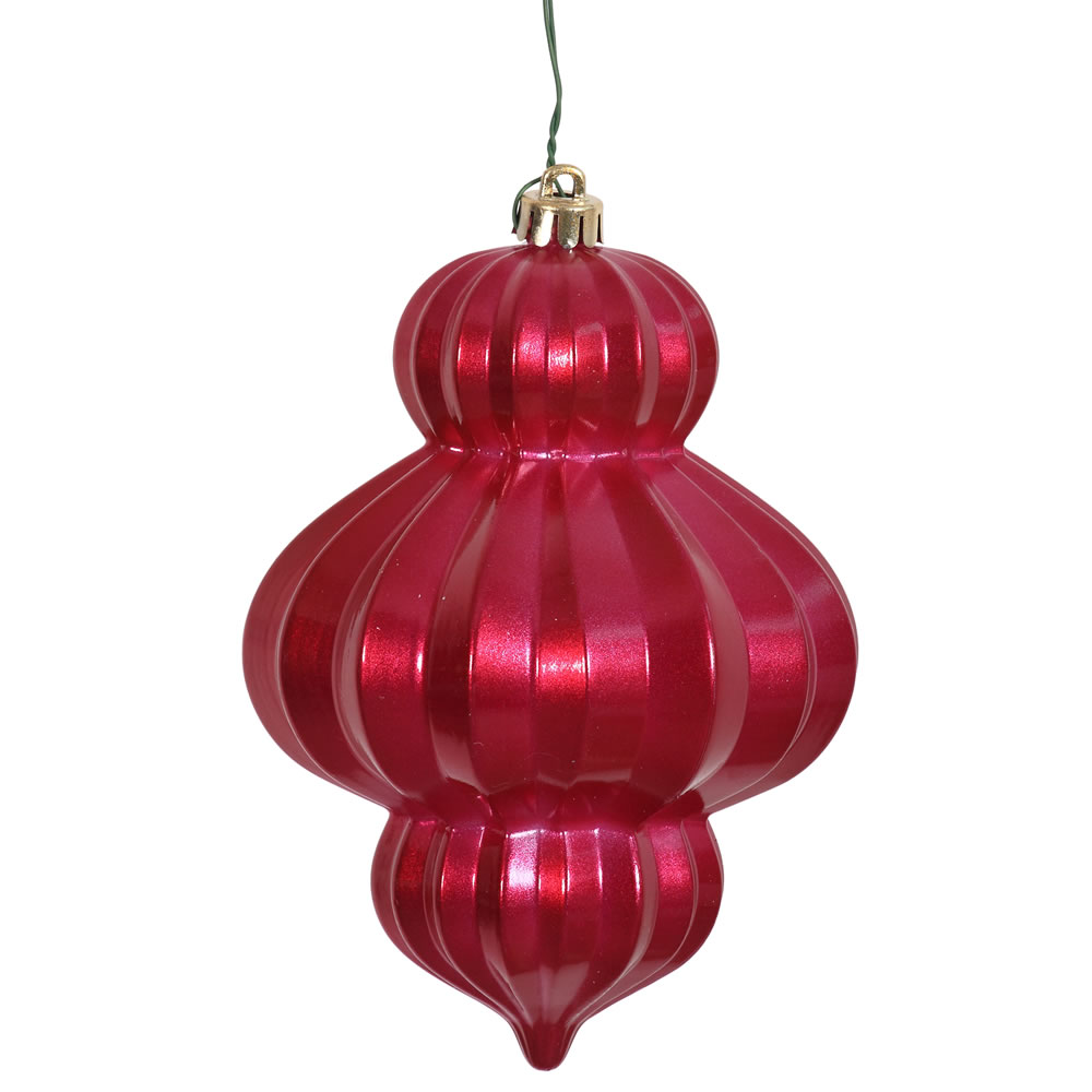 Vickerman 6 in. Candy Lantern Finial Ornament - Set of 3