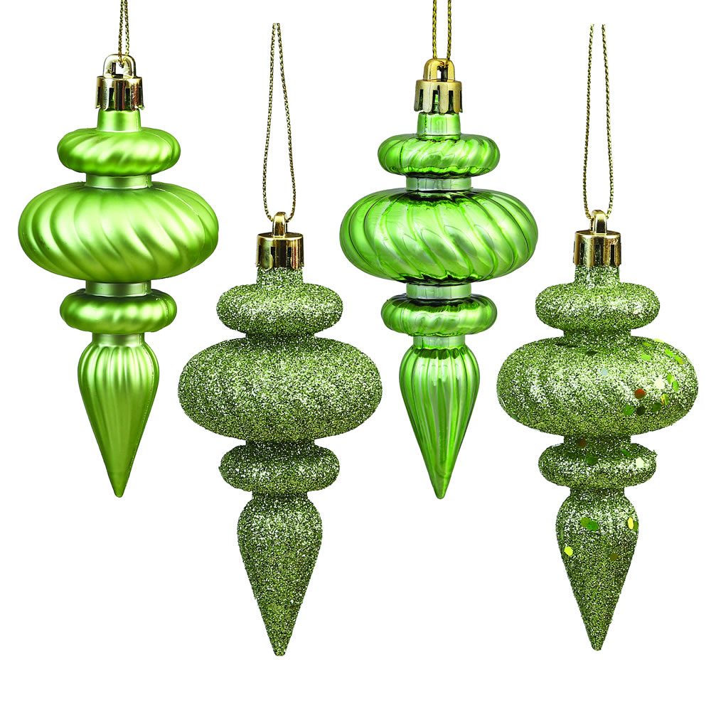 Celadon 4 Finish Assorted Finial Ornament - 4 in. - 8 Per Box