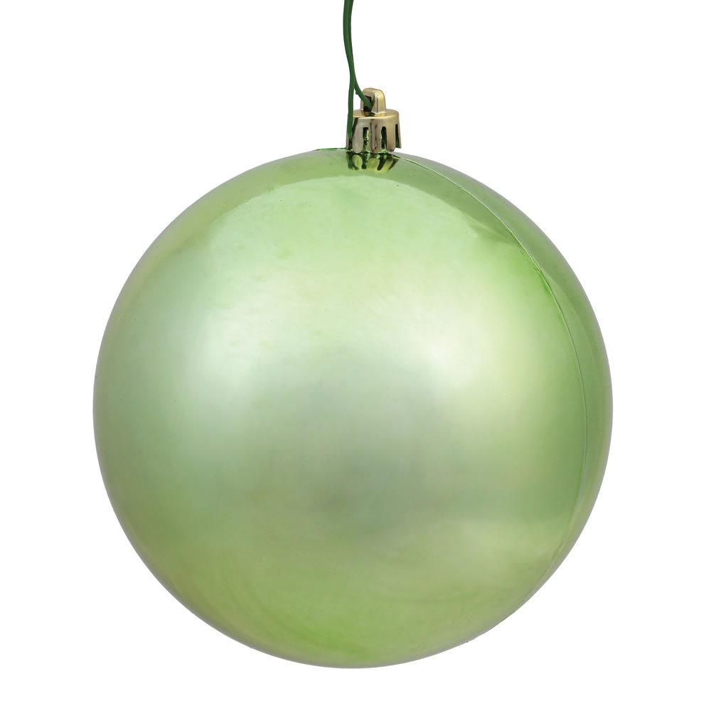 Celadon Shiny UV Resistant Shatterproof Ball Ornament, 2.4 in. - 24 per Bag
