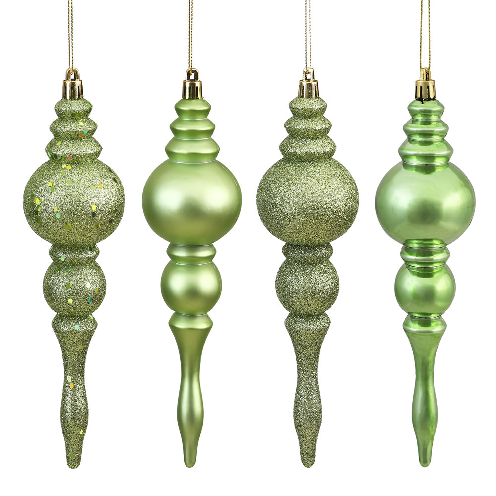 Celadon 4 Finish Assorted Finial Ornament - 7 in. - 8 Per Box