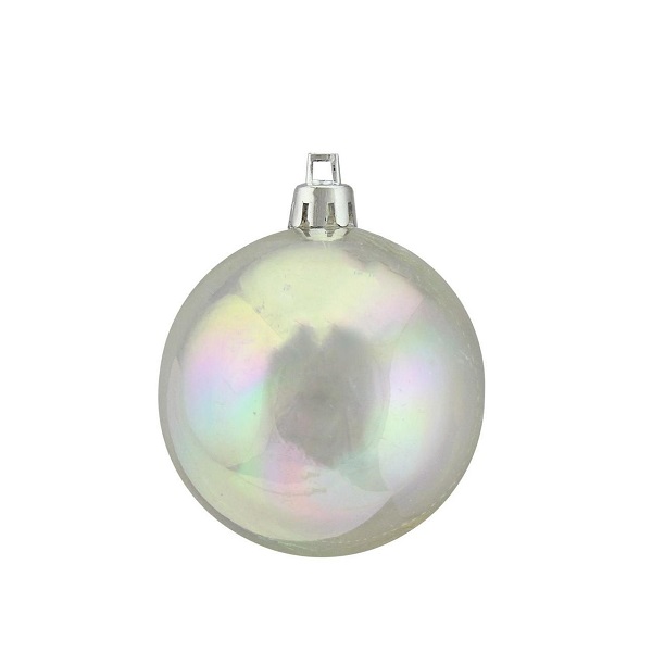 Clear Iridescent Ball Ornament - 2.4 in. - 24 per Bag