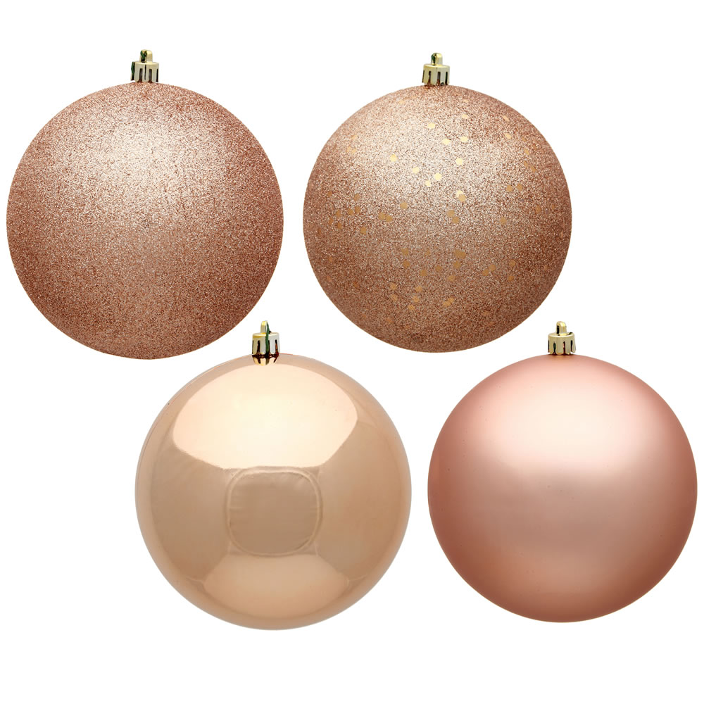 Rose Gold 4 Finish Assorted Ball Ornament, 2.75 in. - 20 per Box