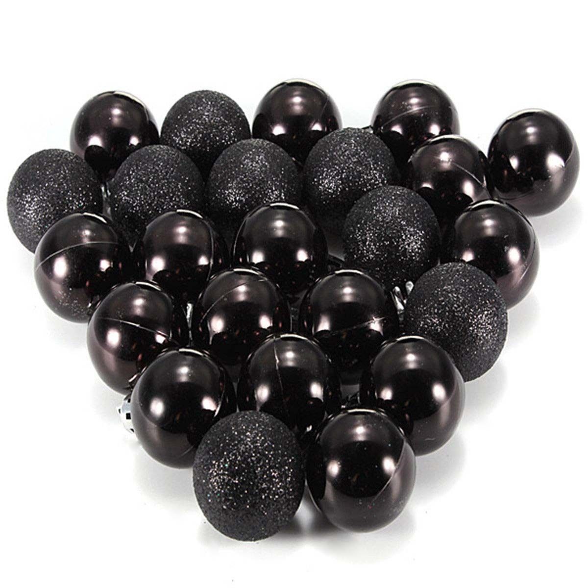 Clear Drilled Cap Ball Ornament - 3 in. - 12 per Bag