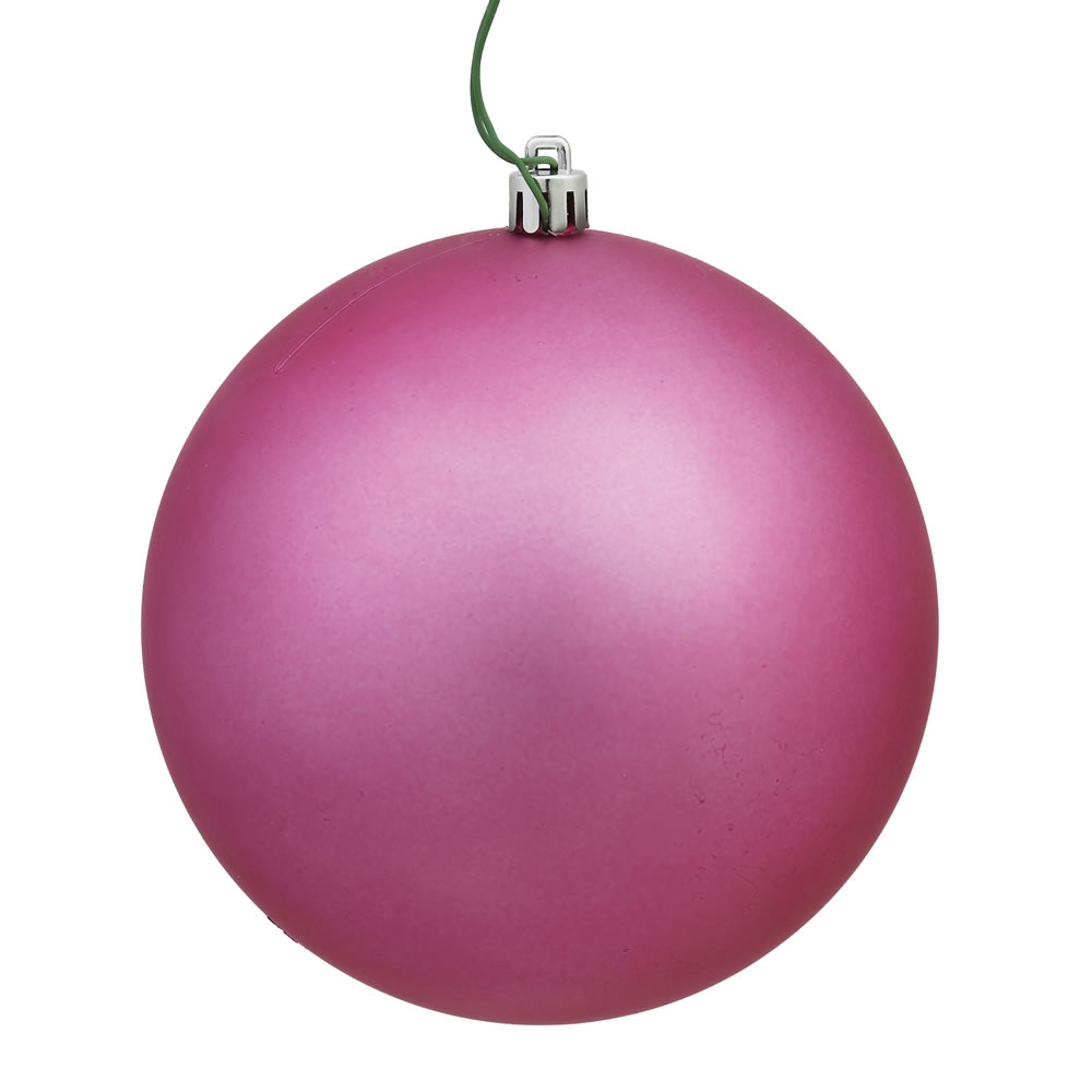 Mauve Matte UV Drilled Ball Ornament, 2.75 in. - 12 per Bag