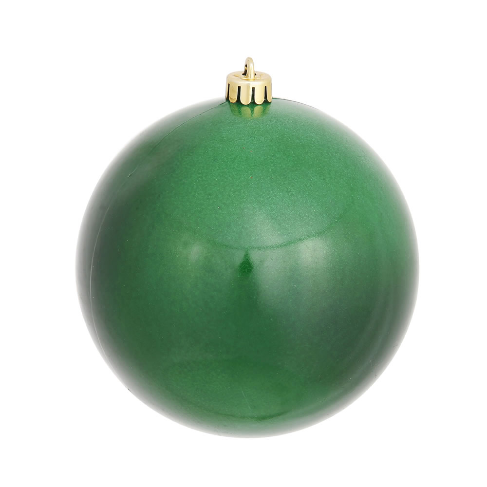 Emerald Candy UV Drilled Ball Ornament, 6 in. - 4 per Bag