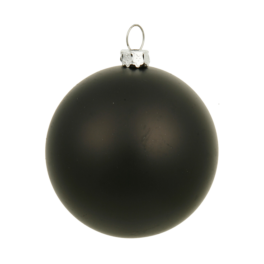 Black Matte UV Drilled Ball Ornament, 6 in. - 4 per Bag