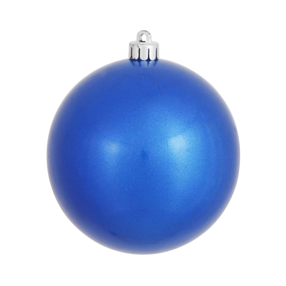 Blue Candy UV Drilled Cap Ball Ornament - 10 in.