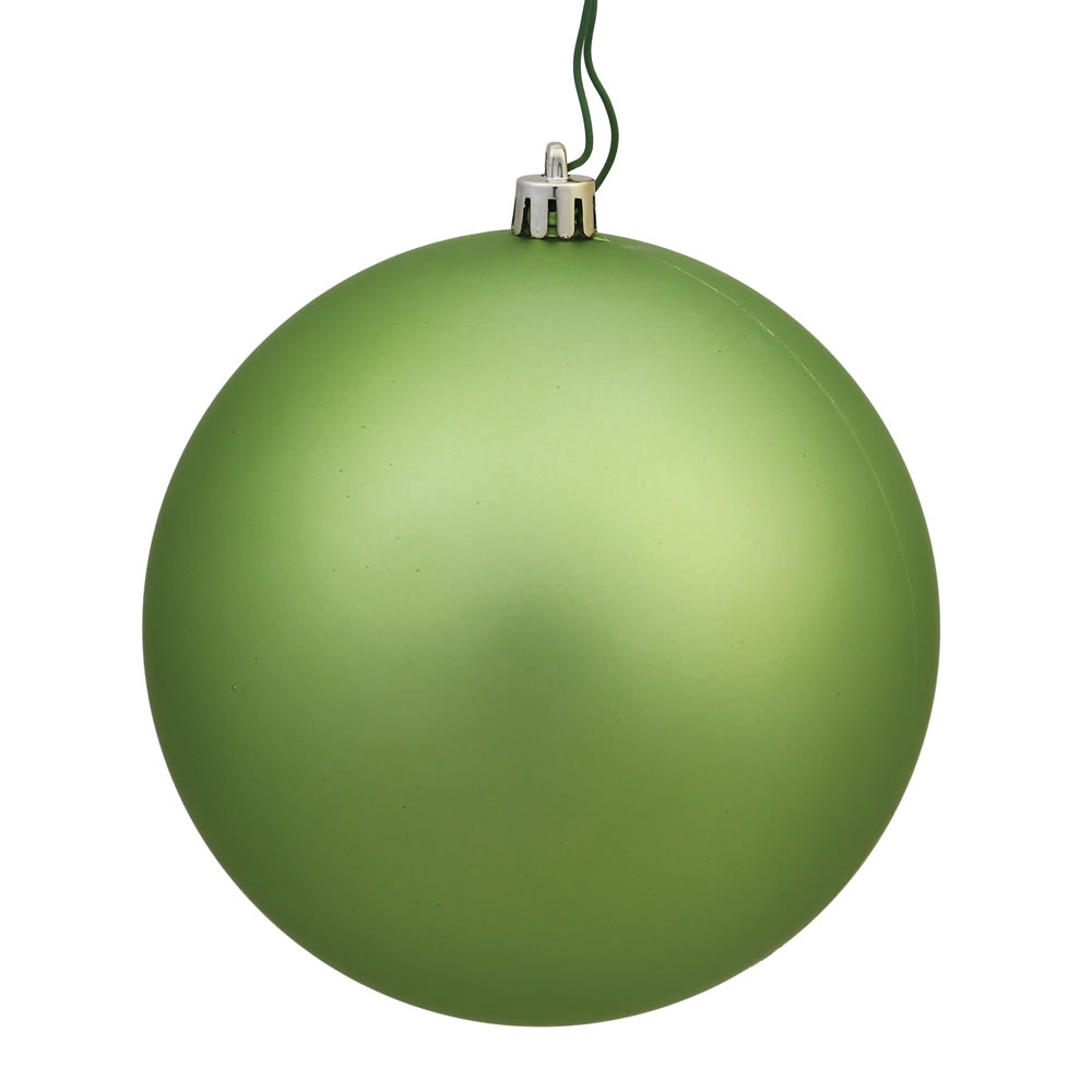 Celadon Matte UV Drilled Cap Ball Ornament, 12 in.